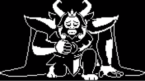 Basically this is when flowey took the souls and took his true form pixel  art