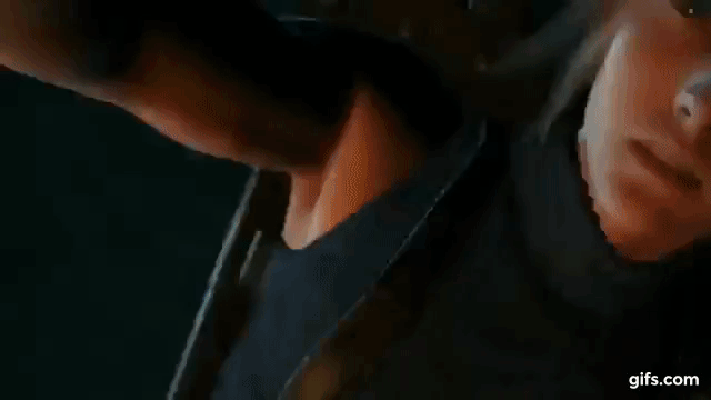 Cloud falling from the Sector 5 Mako Reactor in Final Fantasy VII Remake