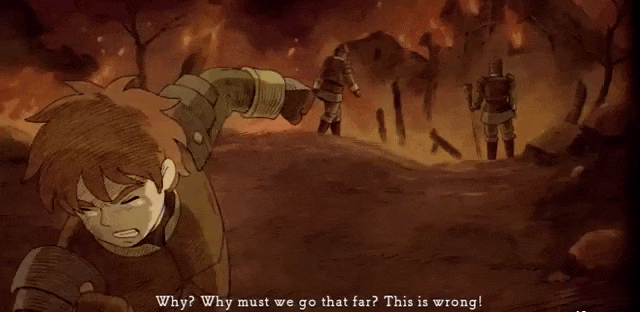 Lucien shunning the horrors of war