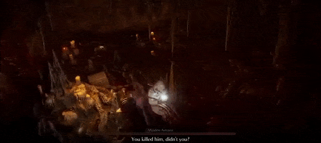 Maiden Astraea submittng to the Hunter of Demons