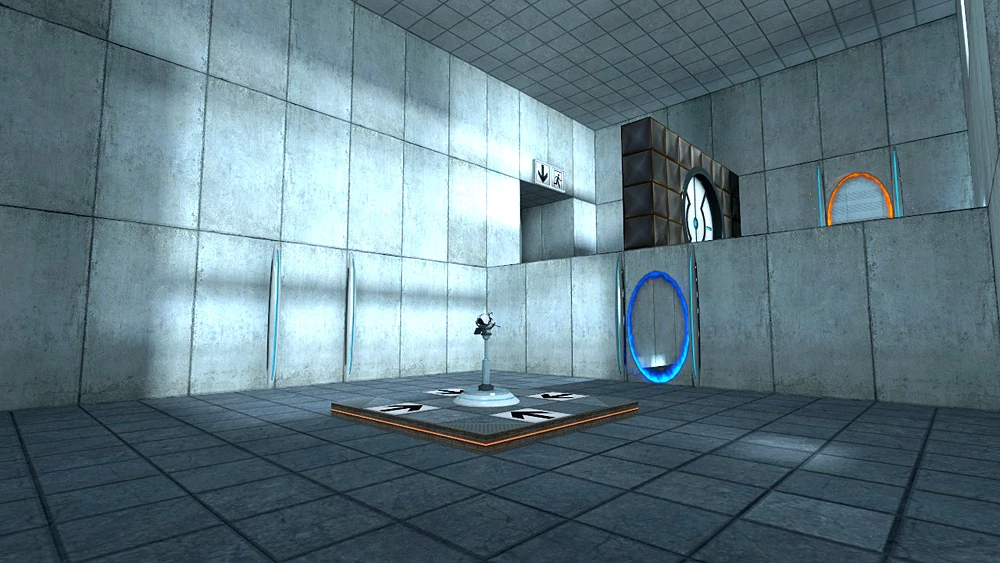 Two chamber. Portal 2 тестовые камеры. Portal 2 испытательная камера. Portal 2 локации. Portal 2 тестовая камера 1.